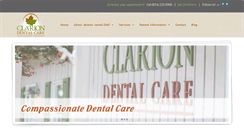 Desktop Screenshot of clariondentalcare.com